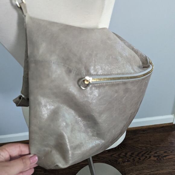 Women's Anna Corinna Leather Grey Foldover Purse - Picture 4 of 9